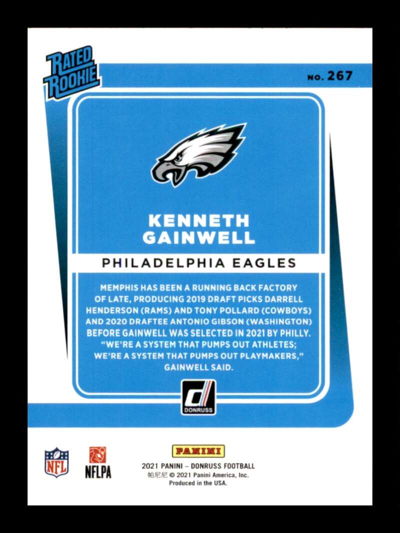 Load image into Gallery viewer, 2021 Donruss Kenneth Gainwell #267 Rookie RC Philadelphia Eagles Image 2
