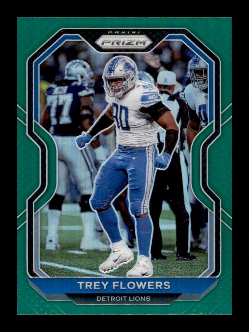 Load image into Gallery viewer, 2020 Panini Prizm Green Prizm Trey Flowers #202 Detroit Lions Image 1
