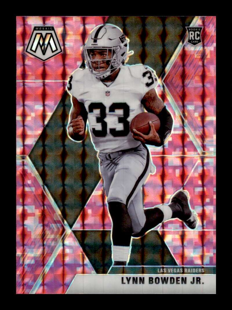 Load image into Gallery viewer, 2020 Panini Mosaic Pink Camo Prizm Lynn Bowden Jr. #229 Las Vegas Raiders Image 1
