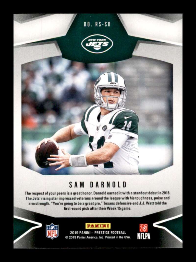 Load image into Gallery viewer, 2019 Panini Prestige Rising Stars Sam Darnold #RS-SD New York Jets Image 2
