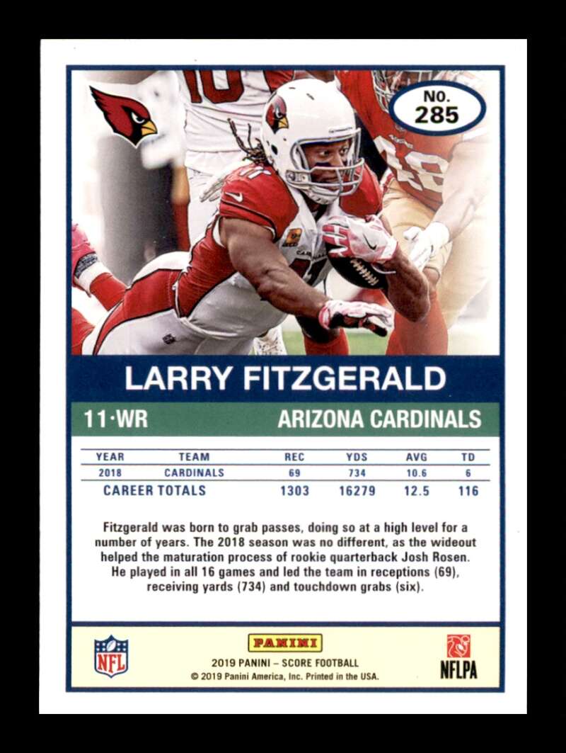 Load image into Gallery viewer, 2019 Score Larry Fitzgerald #285 Arizona Cardinals Image 2
