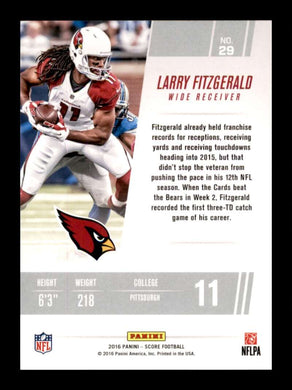 2016 Score Franchise Larry Fitzgerald 