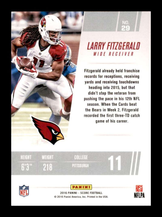 2016 Score Franchise Larry Fitzgerald