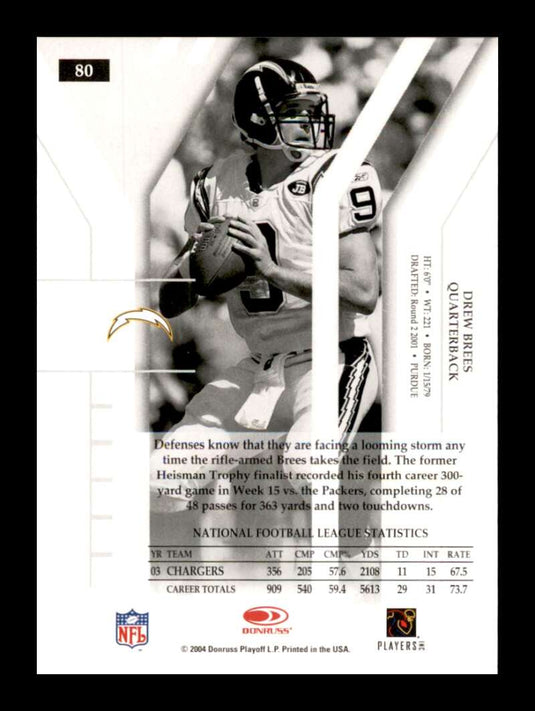 2004 Donruss Elite Drew Brees