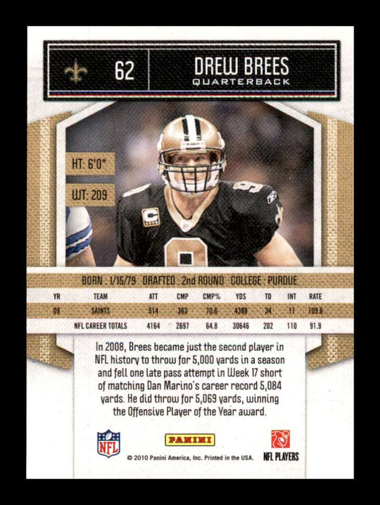 2010 Panini Classics Drew Brees