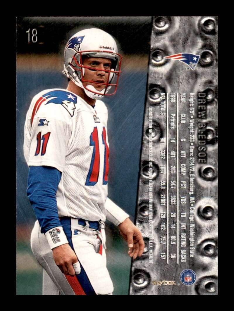 Load image into Gallery viewer, 1999 SkyBox Metal Universe Drew Bledsoe #18 New England Patriots Image 2
