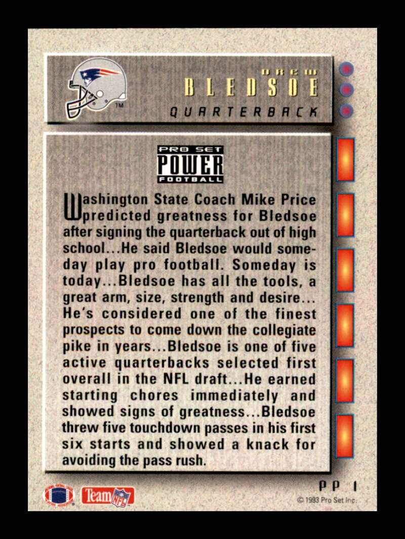 Load image into Gallery viewer, 1993 Pro Set Power Update Prospects Drew Bledsoe #PP1 New England Patriots Image 2
