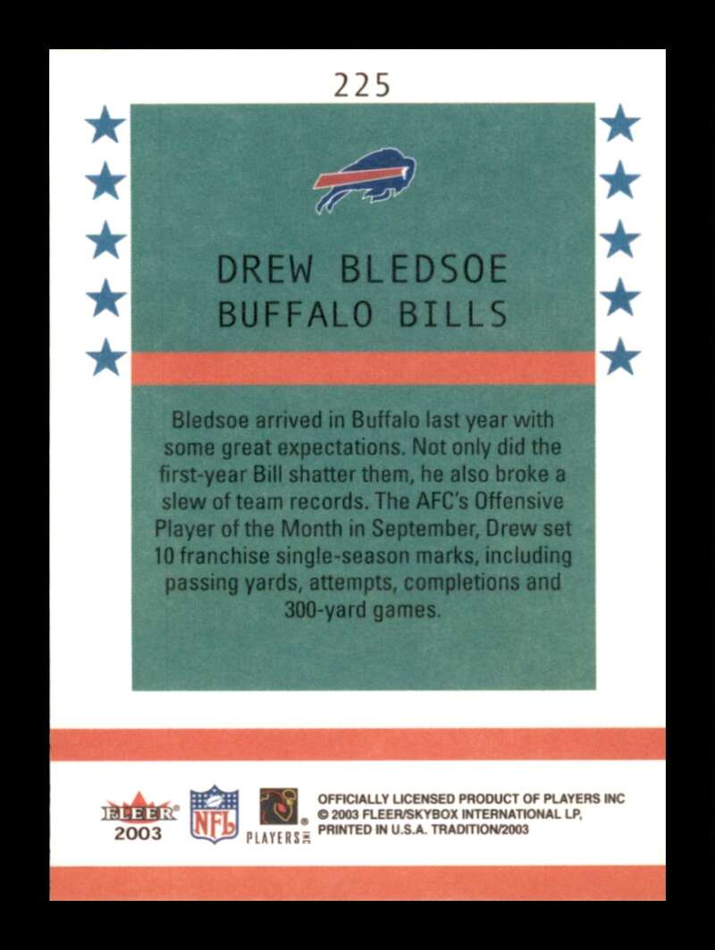 Load image into Gallery viewer, 2003 Fleer Tradition Drew Bledsoe #225 Buffalo Bills Image 2
