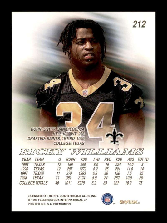 1999 SkyBox Premium Ricky Williams 