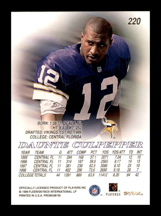 1999 SkyBox Premium Daunte Culpepper 