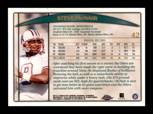 1998 Topps Chrome Steve McNair