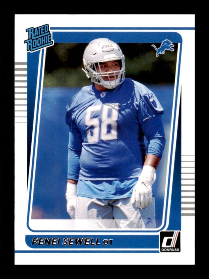 Load image into Gallery viewer, 2021 Donruss Penei Sewell #328 Rookie RC Detroit Lions Image 1
