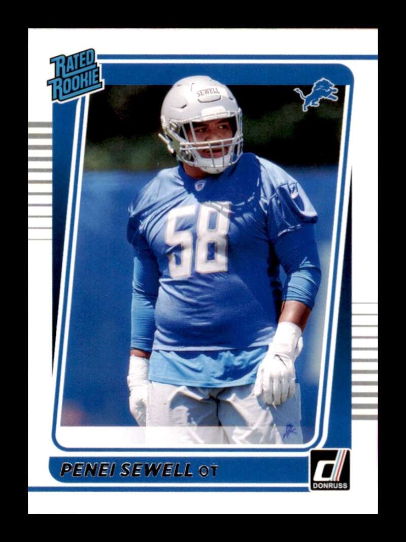 Load image into Gallery viewer, 2021 Donruss Penei Sewell #328 Rookie RC Detroit Lions Image 1
