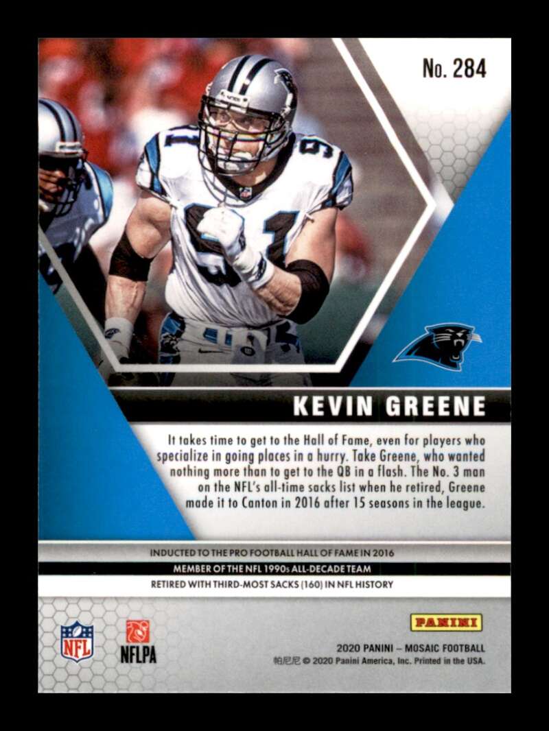 Load image into Gallery viewer, 2020 Panini Mosaic Kevin Greene #284 Carolina Panthers Image 2
