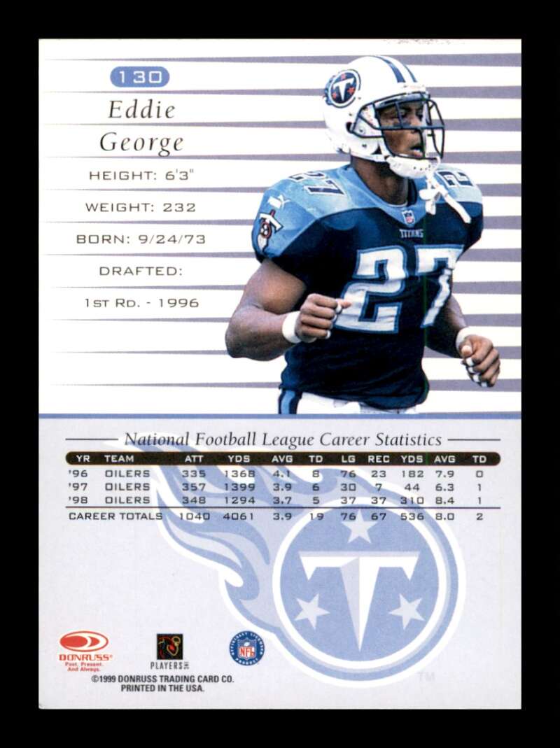 Load image into Gallery viewer, 1999 Donruss Eddie George #130 Tennessee Titans Image 2
