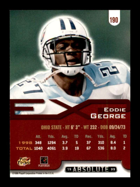 1999 Playoff Absolute EXP Eddie George 