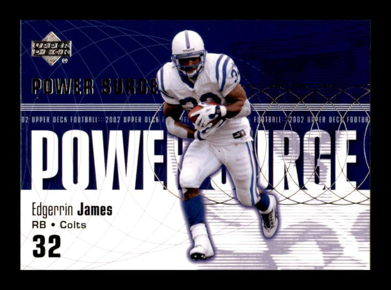 Load image into Gallery viewer, 2002 Upper Deck Power Surge Edgerrin James #PS-6 Indianapolis Colts Image 1
