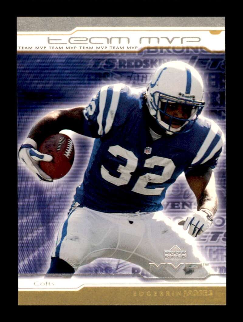 Load image into Gallery viewer, 2001 Upper Deck MVP Team MVP Edgerrin James #MVP4 Indianapolis Colts Image 1
