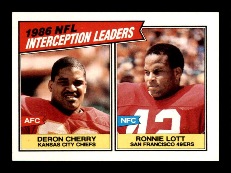 Load image into Gallery viewer, 1987 Topps Deron Cherry Ronnie Lott #231 Kansas City Chiefs San Francisco 49ers Image 1
