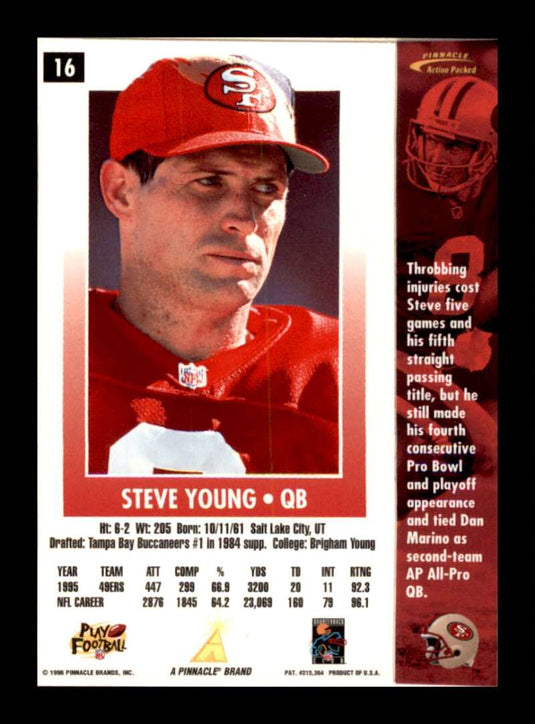 1996 Pinnacle Action Packed Steve Young 