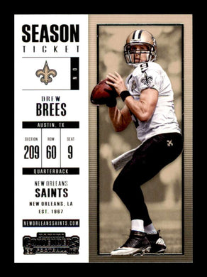 2017 Panini Contenders Season Ticket Drew Brees 