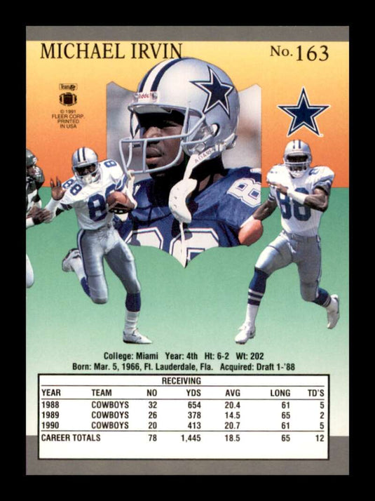 1991 Fleer Ultra Michael Irvin 