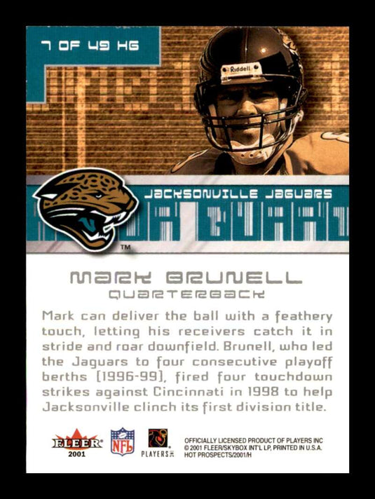 2001 Fleer Hot Prospects Honor Guard Mark Brunell 