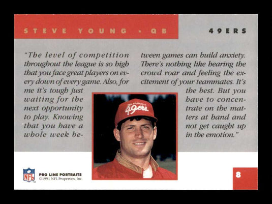 1991 Pro Line Portraits Steve Young 