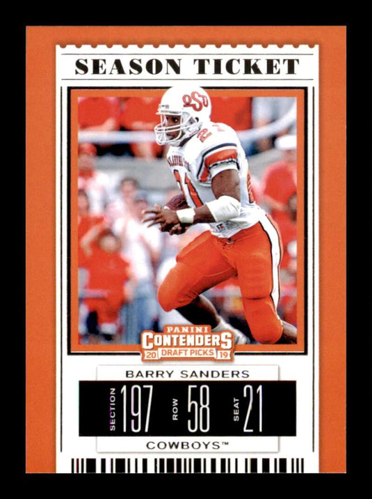 2019 Panini Contenders Draft Season Ticket Barry Sanders 