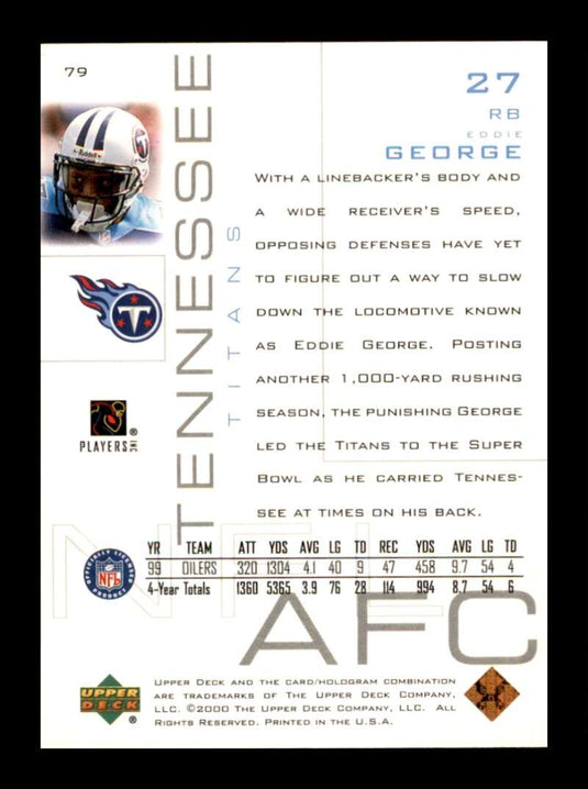 2000 Upper Deck Pros & Prospects Eddie George 