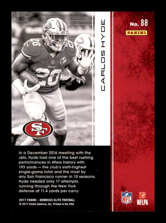 2017 Donruss Elite Purple Carlos Hyde 