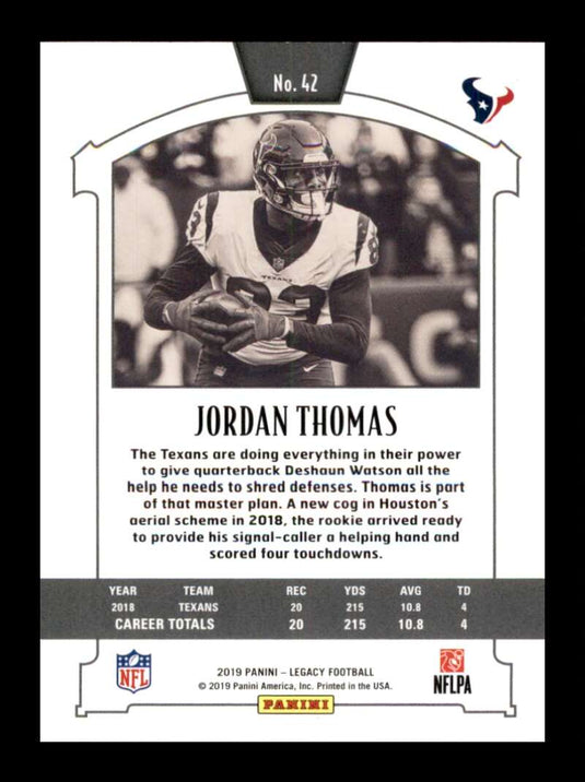 2019 Panini Legacy Red Jordan Thomas 