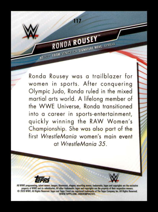2020 Topps WWE Finest Ronda Rousey 