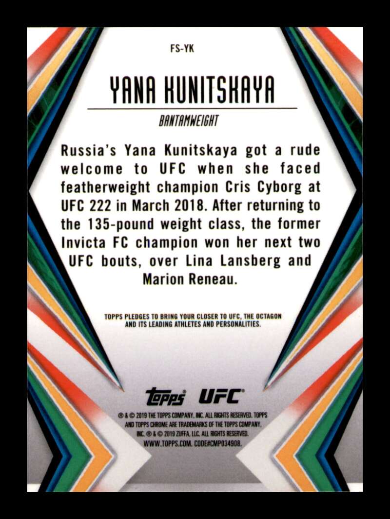 Load image into Gallery viewer, 2019 Topps UFC Chrome Future Stars Yana Hunitshaya #FS-YK Rookie RC Image 2
