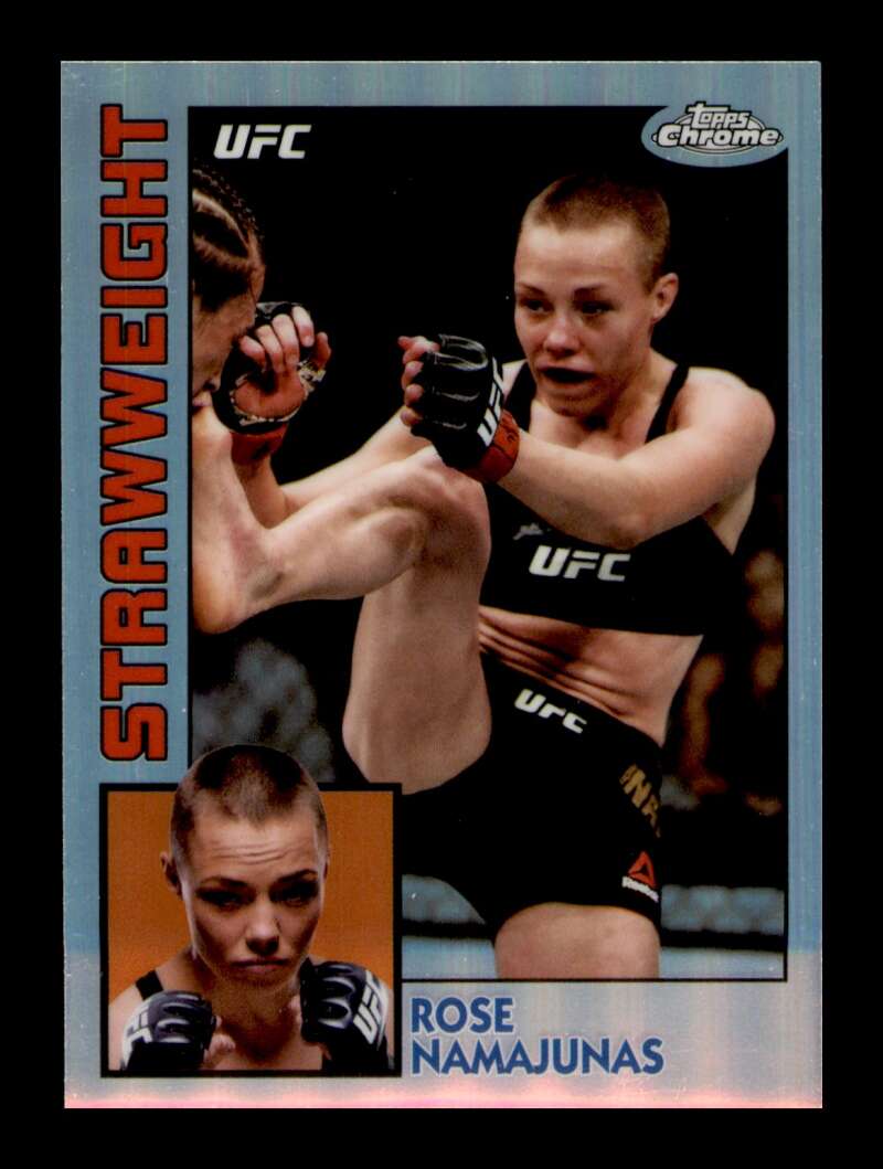 Load image into Gallery viewer, 2019 Topps UFC Chrome Rose Namajunas #84T-RN 1984 Refractor SP Image 1
