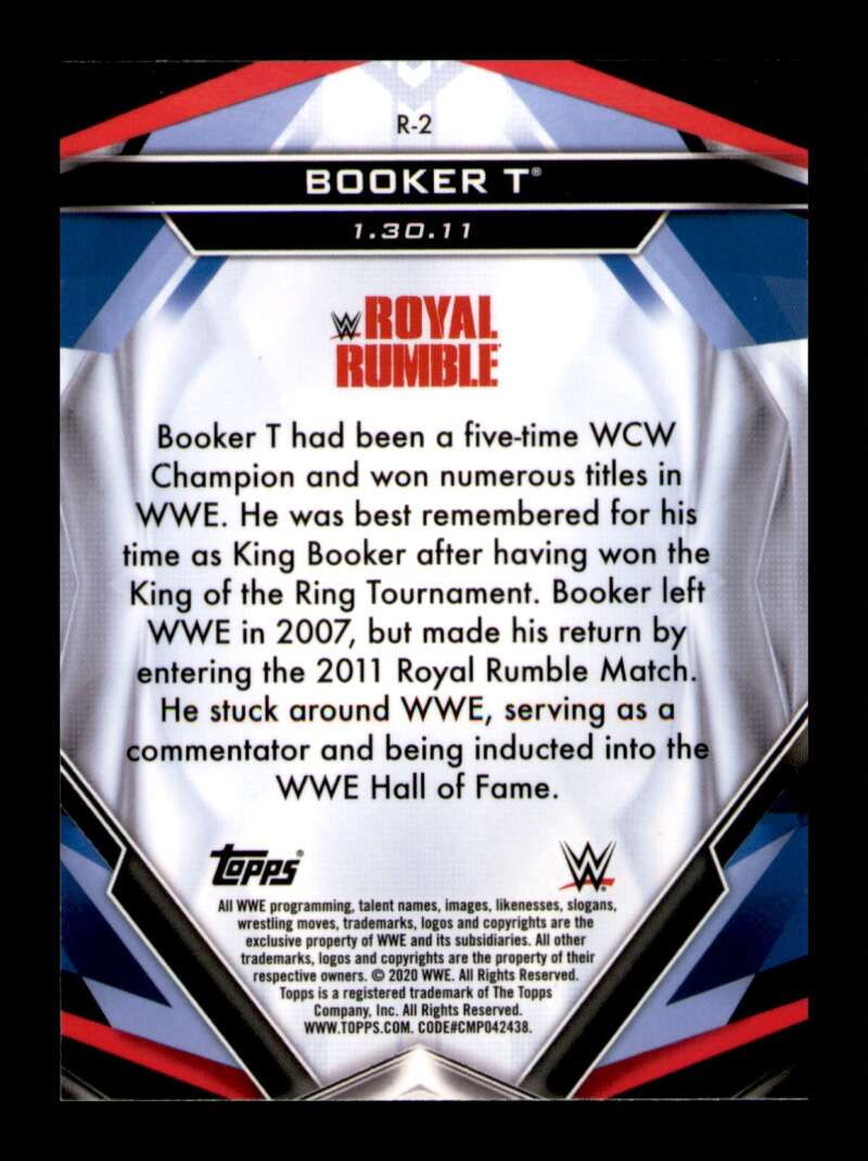 Load image into Gallery viewer, 2020 Topps WWE Finest Booker T #R-2 Finest Returns Image 2

