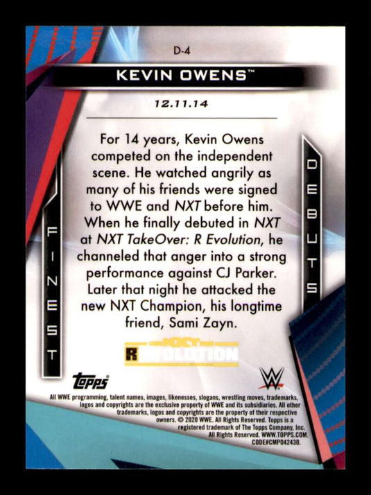 2020 Topps WWE Finest Kevin Ownes