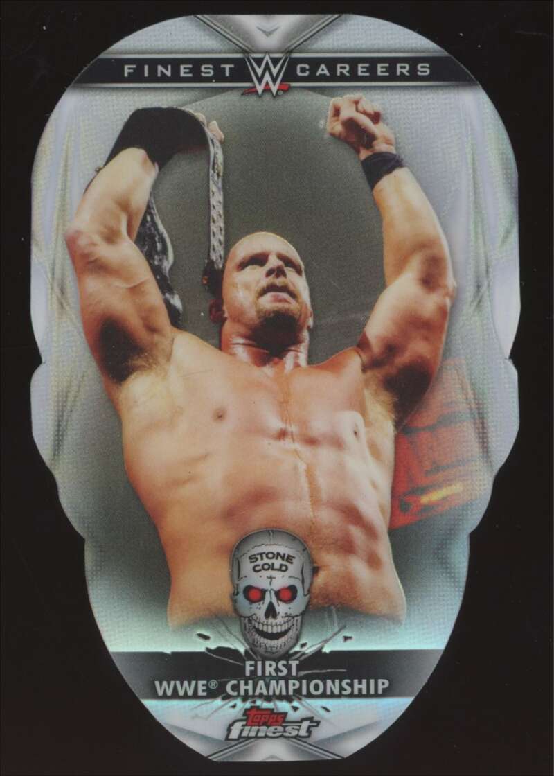 Load image into Gallery viewer, 2020 Topps Finest Stone Cold Steve Austin #C-3 Finest Careers Die Cut Image 1
