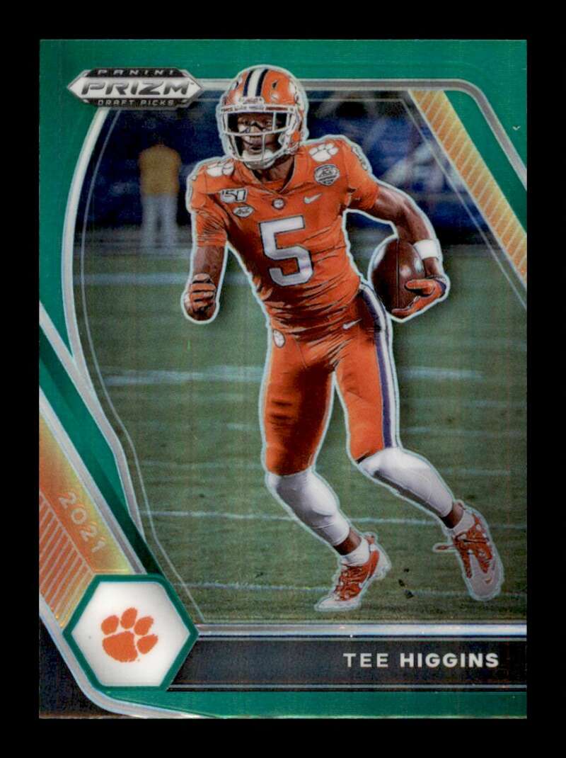 Load image into Gallery viewer, 2021 Panini Prizm Draft Green Prizm Tee Higgins #60 Clemson Tigers Image 1
