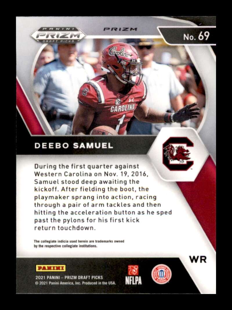 Load image into Gallery viewer, 2021 Panini Prizm Draft Green Prizm Deebo Samuel #69 South Carolina Gamecocks Image 2
