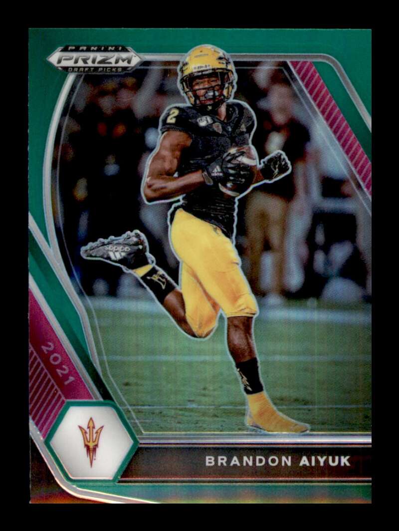 Load image into Gallery viewer, 2021 Panini Prizm Draft Green Prizm Brandon Aiyuk #68 Arizona State Sun Devils Image 1
