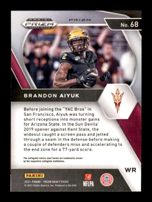 2021 Panini Prizm Draft Green Prizm Brandon Aiyuk