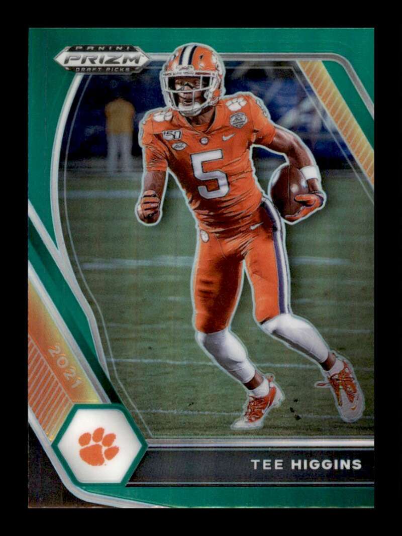 Load image into Gallery viewer, 2021 Panini Prizm Draft Green Prizm Tee Higgins #60 Clemson Tigers Image 1
