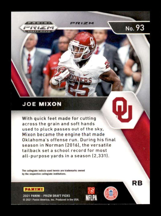 2021 Panini Prizm Draft Green Prizm Joe Mixon 