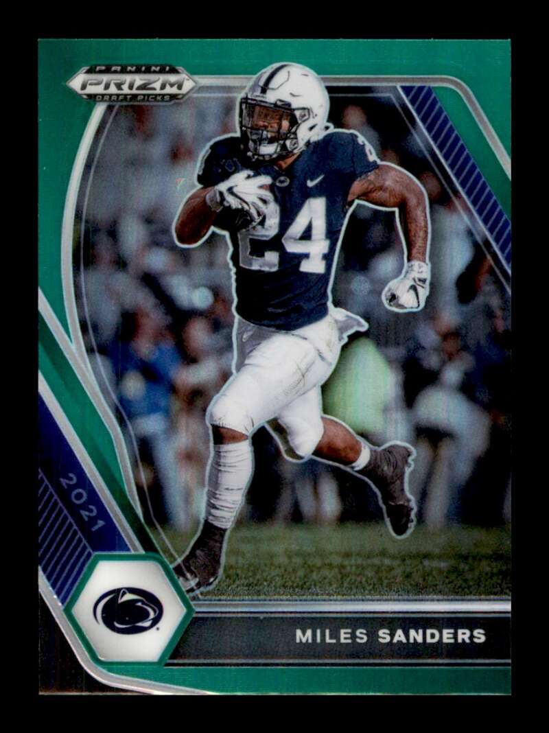 Load image into Gallery viewer, 2021 Panini Prizm Draft Green Prizm Miles Sanders #92 Penn State Nittany Lions Image 1
