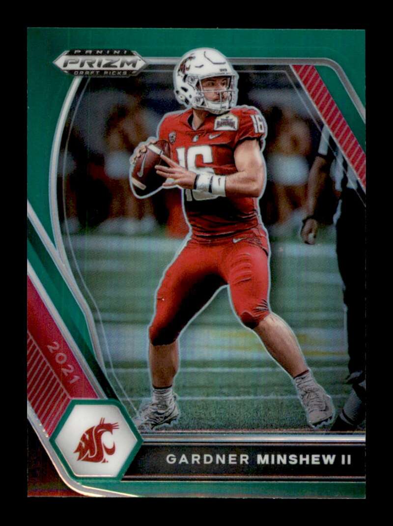 Load image into Gallery viewer, 2021 Panini Prizm Draft Green Prizm Gardner Minshew II #10 Washington State Coug Image 1
