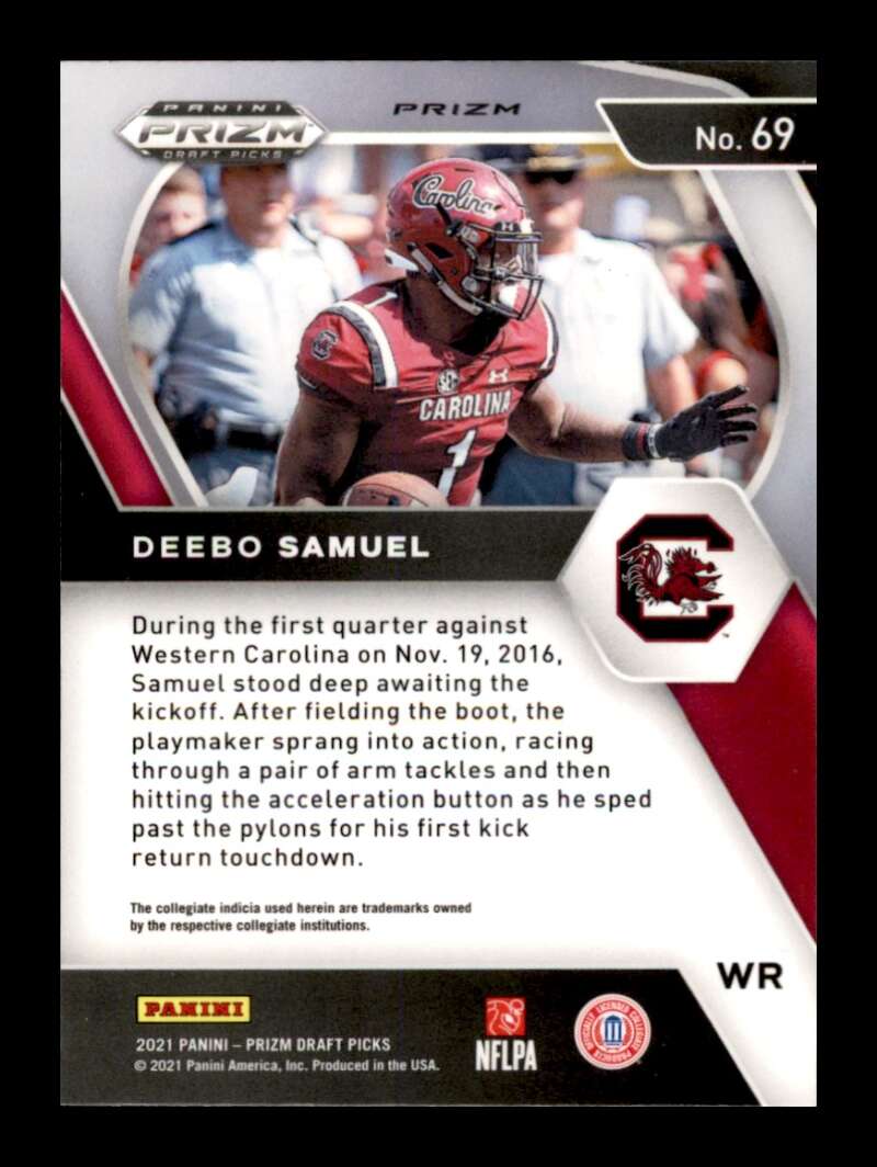 Load image into Gallery viewer, 2021 Panini Prizm Draft Green Prizm Deebo Samuel #69 South Carolina Gamecocks Image 2
