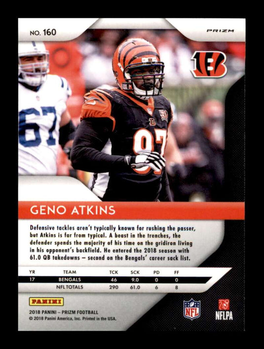 2018 Panini Prizm Lazer Prizm Geno Atkins 