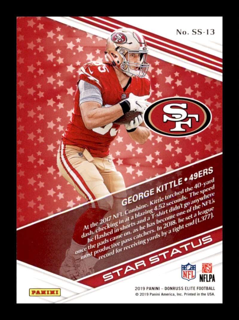 Load image into Gallery viewer, 2019 Donruss Elite Star Status Pink George Kittle #SS-13 San Francisco 49ers Image 2
