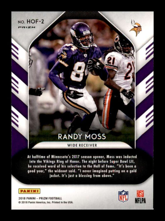 2018 Panini Prizm HOF Silver Prizm Randy Moss 